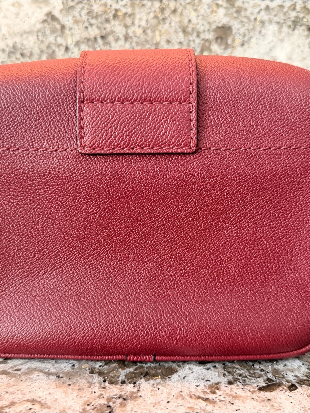 Burberry Burgundy Leather Crossbody with Vintage Check and Gold Hardware - Picture 6 of 16